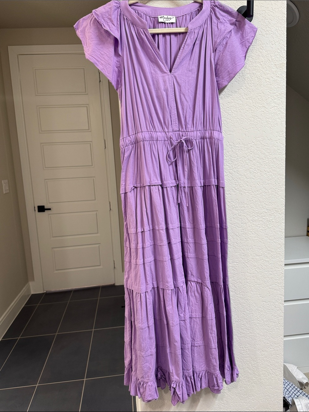 Marley Kate Lavender Midi Ruffle Dress